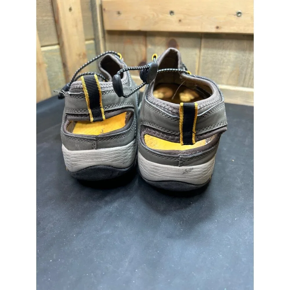 Eddie Bauer Eastport Mens Outdoor Sandals Size 10M Gray/Yellow